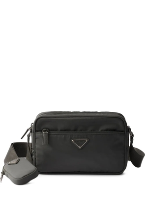 Prada zip pouch woven strap shoulder bag - Grey