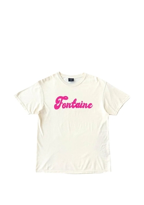 Sinclair logo-print short-sleeve T-shirt - Neutrals