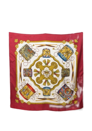 Hermès Pre-Owned 1989 Les Tambours silk scarf - Red