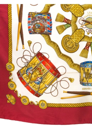 Hermès Pre-Owned 1989 Les Tambours silk scarf - Red