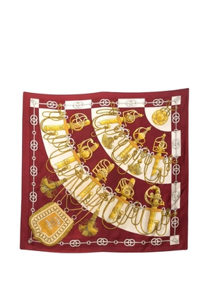 Hermès Pre-Owned 1950s Cliquetis silk scarf - Red