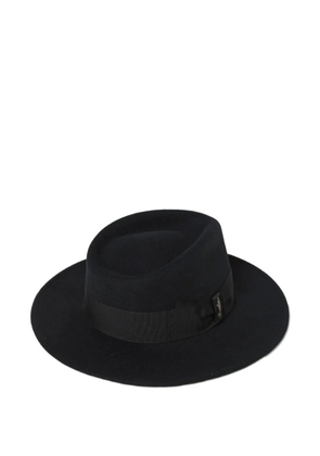 Borsalino grosgrain-trim fedora hat - Black
