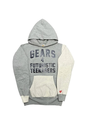 Human Made logo-print panelled hoodie - Grey