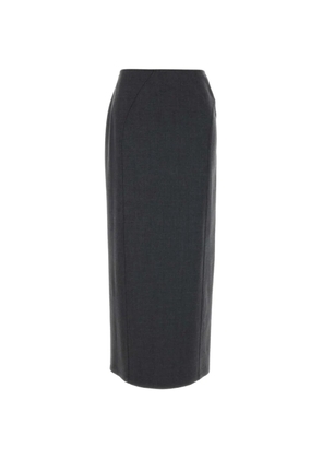 Jil Sander rear-slit pencil midi skirt - Grey
