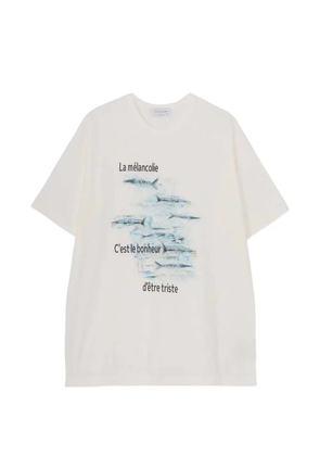 Yohji Yamamoto graphic-print T-shirt - White
