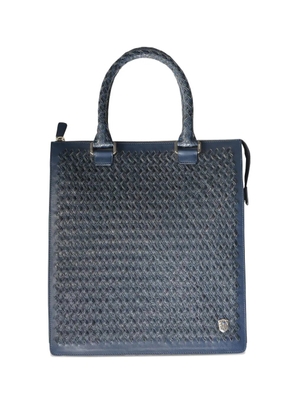 Lardini Tardini woven calfskin leather tote bag - Blue