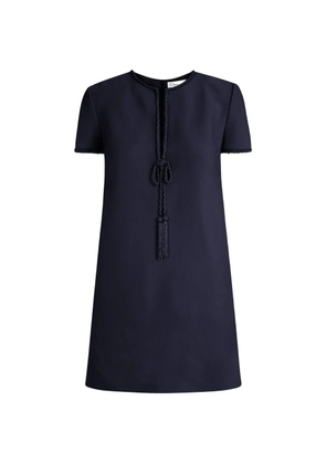 Oscar de la Renta Beaded Bow-Detail Shift mini dress - Blue