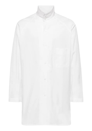 Yohji Yamamoto raglan-sleeves cotton shirt - White