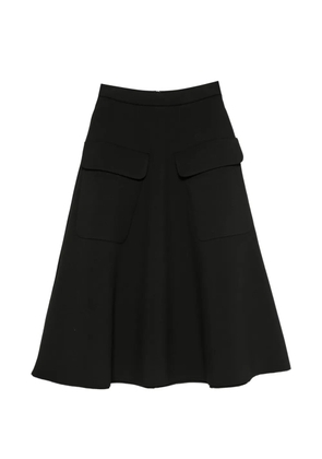 PSOPHIA flap-pocket A-line midi skirt - Black