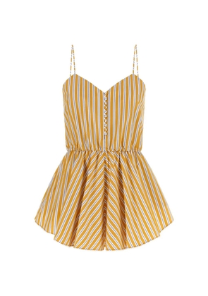 THE ANDAMANE Celeste striped playsuit - Yellow