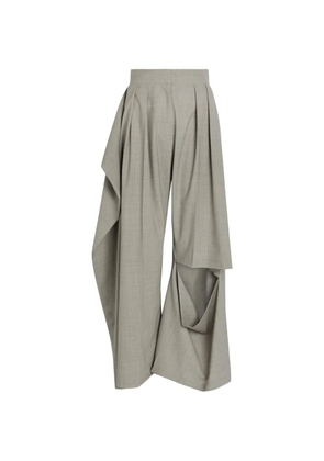 A.W.A.K.E. Mode pleated draped trousers - Grey