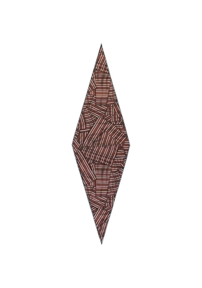 Zegna striped diamond-shaped scarf - Brown
