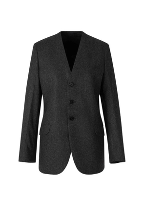 Jil Sander collarless button-up jacket - Grey