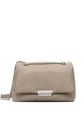 Armani Exchange quilted leather shoulder bag - Neutrals