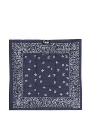 Dolce & Gabbana paisley-print square scarf - Blue