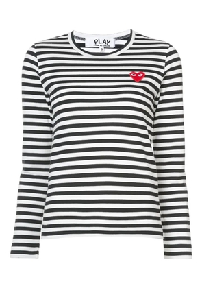 Comme Des Garçons Play striped long sleeved T-shirt - Black