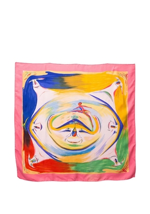 Hermès Pre-Owned 2000 Smiles in third Millenary silk scarf - Pink