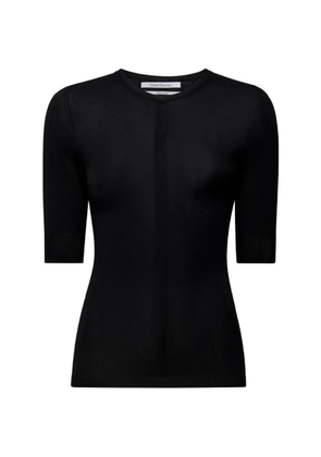 Another Tomorrow ribbed-knit T-shirt - Black