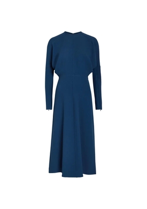 Victoria Beckham batwing-sleeve flared midi dress - Blue