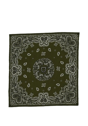 Ferragamo paisley tiger-print scarf - Green