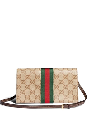 Gucci GG Supreme Web-stripe tote bag - Neutrals