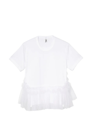 Noir Kei Ninomiya ruffled T-shirt - White