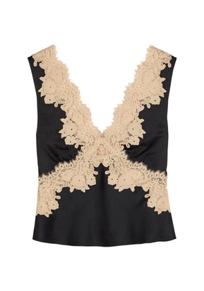 Rixo Emmie lace-trim sleeveless top - Black