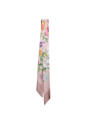 Gucci floral-print silk scarf - Pink