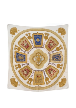 Hermès Pre-Owned 1989 Poste et Cavalerie silk scarf - Neutrals