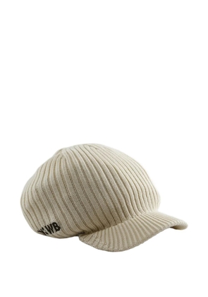 Wales Bonner Y3 ribbed-knit peaked cap - Neutrals