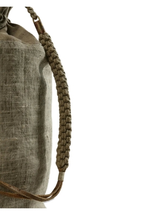 Ziggy Chen drawstring braided-strap backpack - Grey