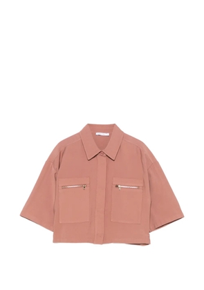 Patrizia Pepe zip-pocket dropped-shoulder shirt - Pink