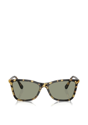Swarovski strass-embellished rectangle-frame sunglasses - Brown