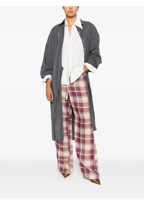 MARBELL Courtney patterned linen trousers - Red