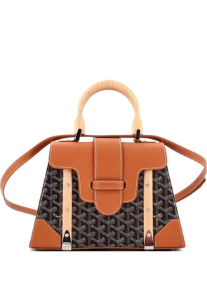 Goyard Pre-Owned Saigon Top Handle Bag Coated Canvas with Leather PM satchel - Brown