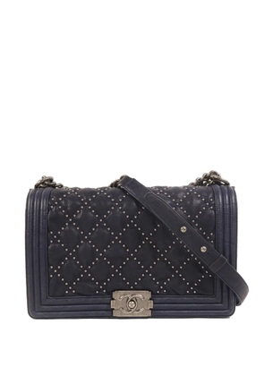 CHANEL Pre-Owned Boy CC studded shoulder bag - Blue