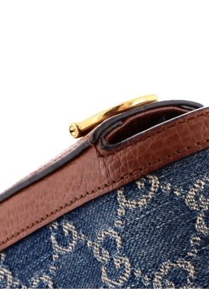Gucci Pre-Owned Horsebit 1955 GG Denim Mini shoulder bag - Blue