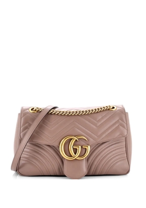 Gucci Pre-Owned GG Marmont Flap Bag Matelasse Leather Medium shoulder bag - Neutrals
