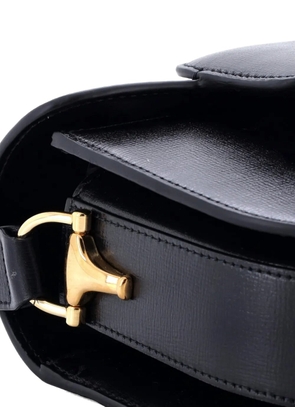 Gucci Pre-Owned Horsebit 1955 Rounded Shoulder Bag Leather Mini crossbody bag - Black