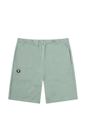 A BATHING APE® One Point fleece elasticated-waistband shorts - Green