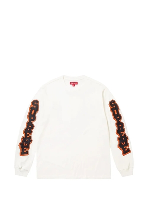 Supreme logo-print long-sleeve sweatshirt - White