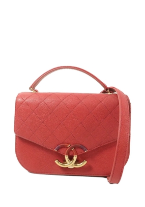 CHANEL Pre-Owned Coco Cube leather shoulder bag - Red