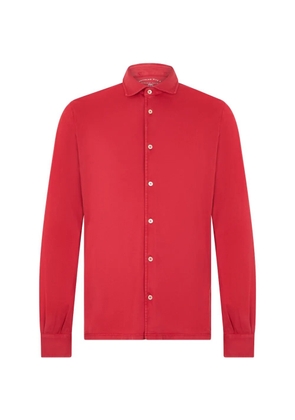 Fedeli long-sleeve cotton shirt - Red