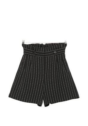 Karl Lagerfeld logo-pinstripe shorts - Black