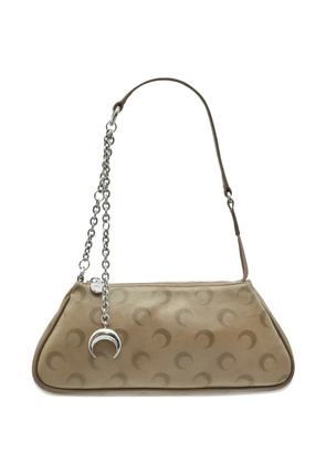 Marine Serre faded-leather moon core bag - Neutrals