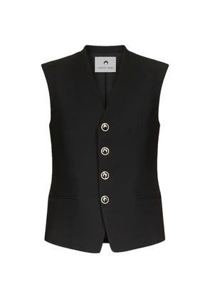 Marine Serre tailored sleeveless jacket - Black