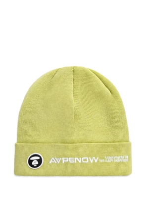 AAPE BY *A BATHING APE® logo-embroidered beanie hat - Green