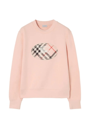 Burberry Check Knight stamp cotton sweatshirt - Pink