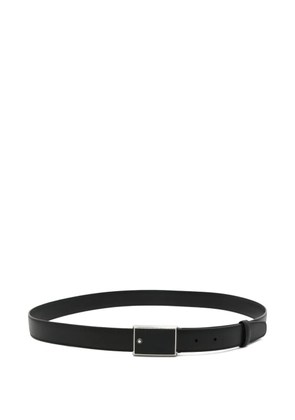 Montblanc logo-plaque leather belt - Black