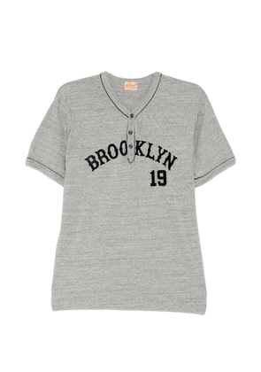 Whitesville contrast-trim marl T-shirt - Grey